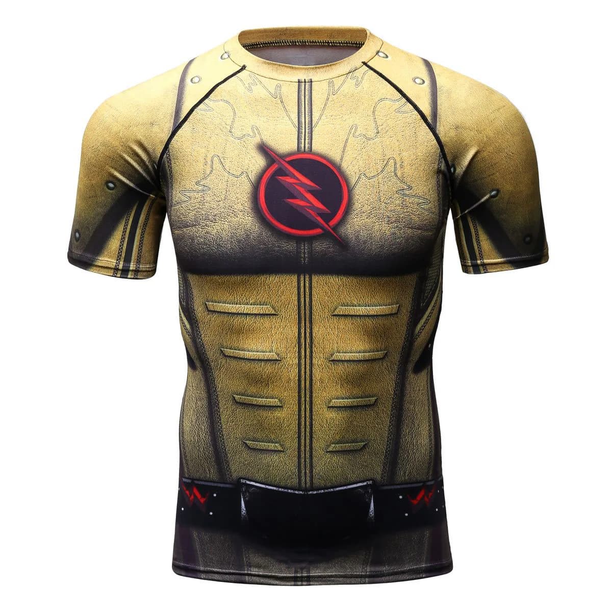 Camicie a compressione da uomo maglietta a maniche corte con stampa a secco Fitness Running Athletic Workout Sports Baselayer Tee (1095)