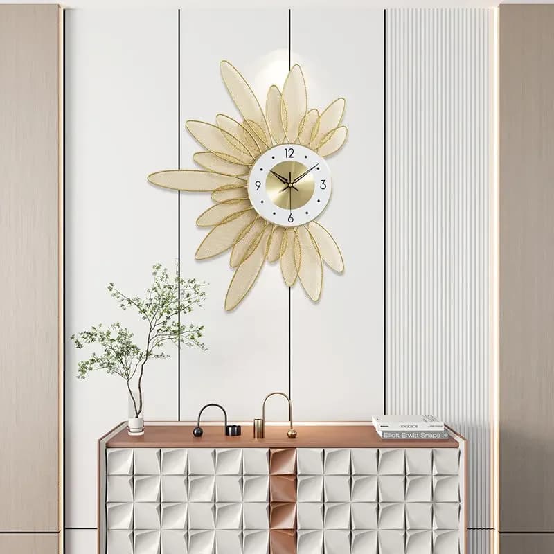Wall clock living room light luxury creative simple modern atmosphere home decoration watch hanging wall decoration home decoration