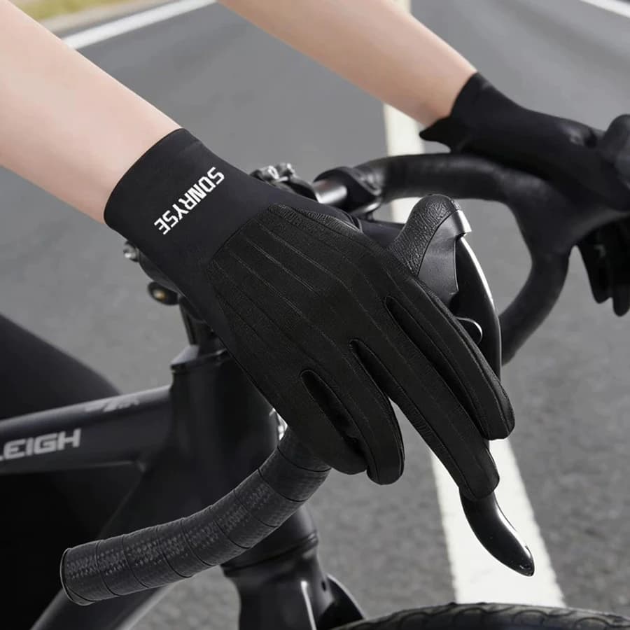 Guanti da Ciclismo a Dita Intere, Touchscreen, Traspiranti, Antiscivolo, Ammortizzanti per Uomo e Donna, Bici da Strada, MTB, Sport all'Aperto