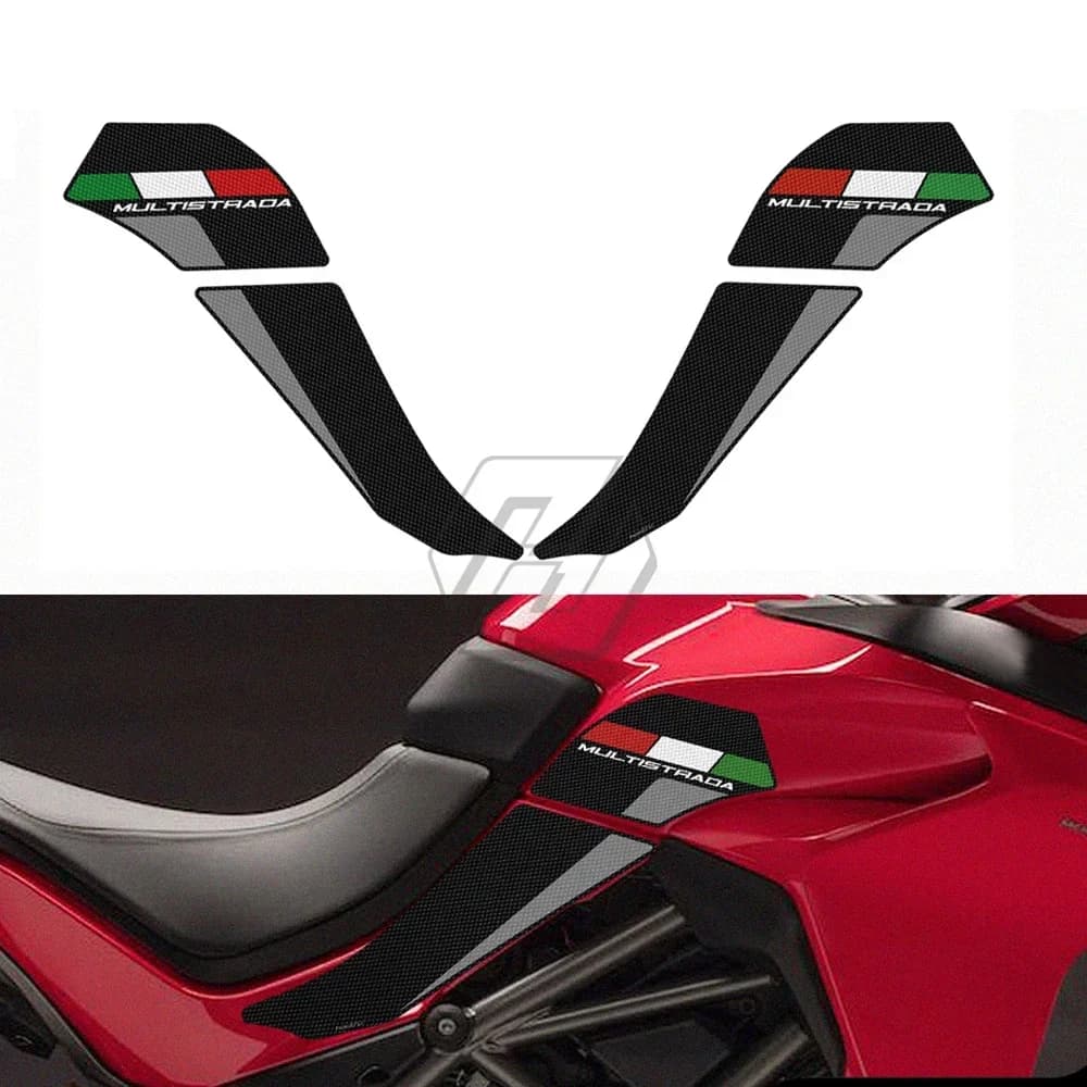 Tappetino antiscivolo per serbatoio laterale per moto, protezione per ginocchio, per Ducati Multistrada 1200 1260 2015-2020