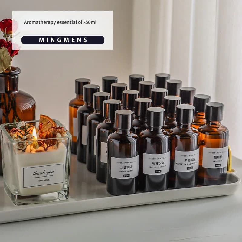 50ml Pianta naturale fatta in casa Aromaterapia Olio essenziale Candela Materiale Olio fai da te Solubile Foglio di cera di gesso Materia prima Fragranza
