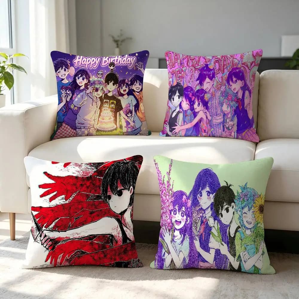 Psychological Horror Game OmoriS Pillow Case Sofa Living Room Bedroom Double-sided Printing Square Cushion Nap Time Pillow Case
