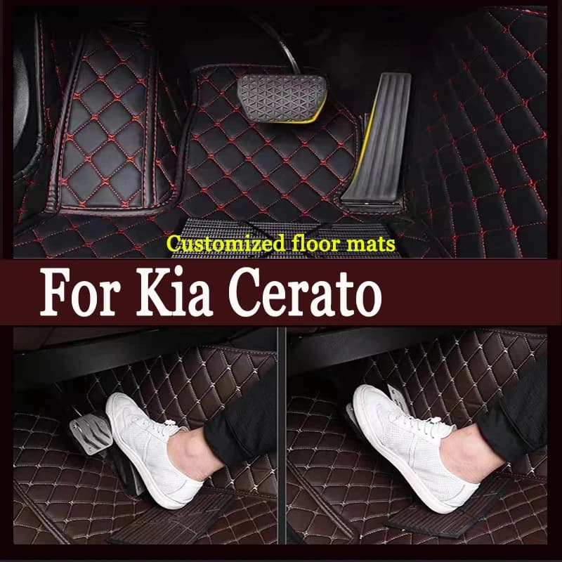Tappetini auto Per Kia Cerato 2007 2008 2009 2010 2011 2012 2013 2014 2015 2016 2017 Auto Personalizzata Rilievi Del Piede Interni Accessori