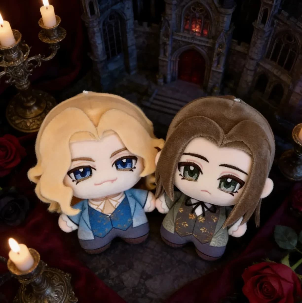 Louis Lestat The Vampire Chronicles - Portachiavi in cotone da 10 cm, morbido, a forma di personaggio dei cartoni animati, mini ciondolo, accessorio, giocattolo, regalo per i fan
