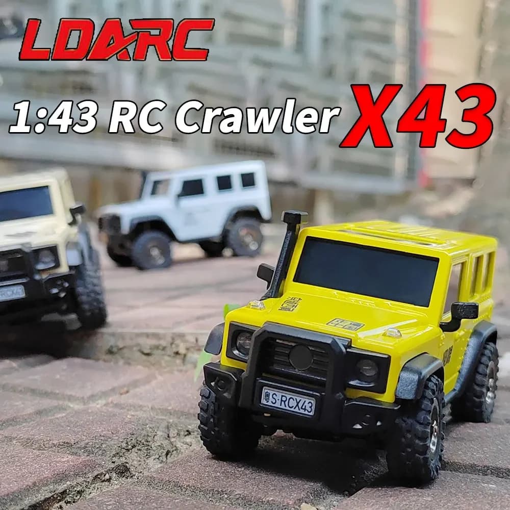 LDARC X43 Crawler RC car 1:43 RC simulazione Full Time RTR 4WD telecomando Mini veicolo da arrampicata giocattoli per bambini adulti
