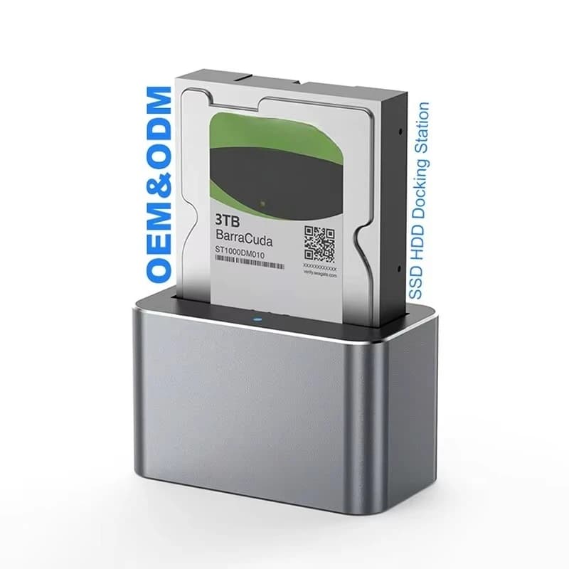 EE1 Box Esterno per SSD, Docking Station per Hard Disk SAS/SATA da 2.5 e 3.5 Pollici, Compatibile con HDD e SSD SAS SATA