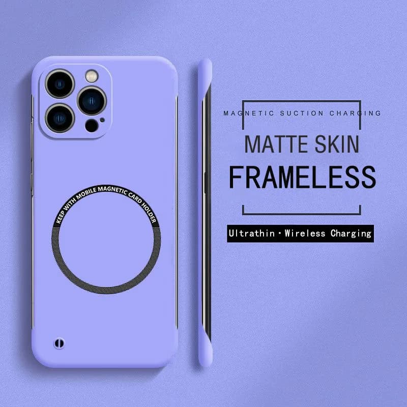 Custodia magnetica senza cornice per custodia ultra sottile Magsafe per iPhone 17 Air 16E 16 15 14 13 12 Pro Max Plus Mini Cover posteriore opaca per PC rigida