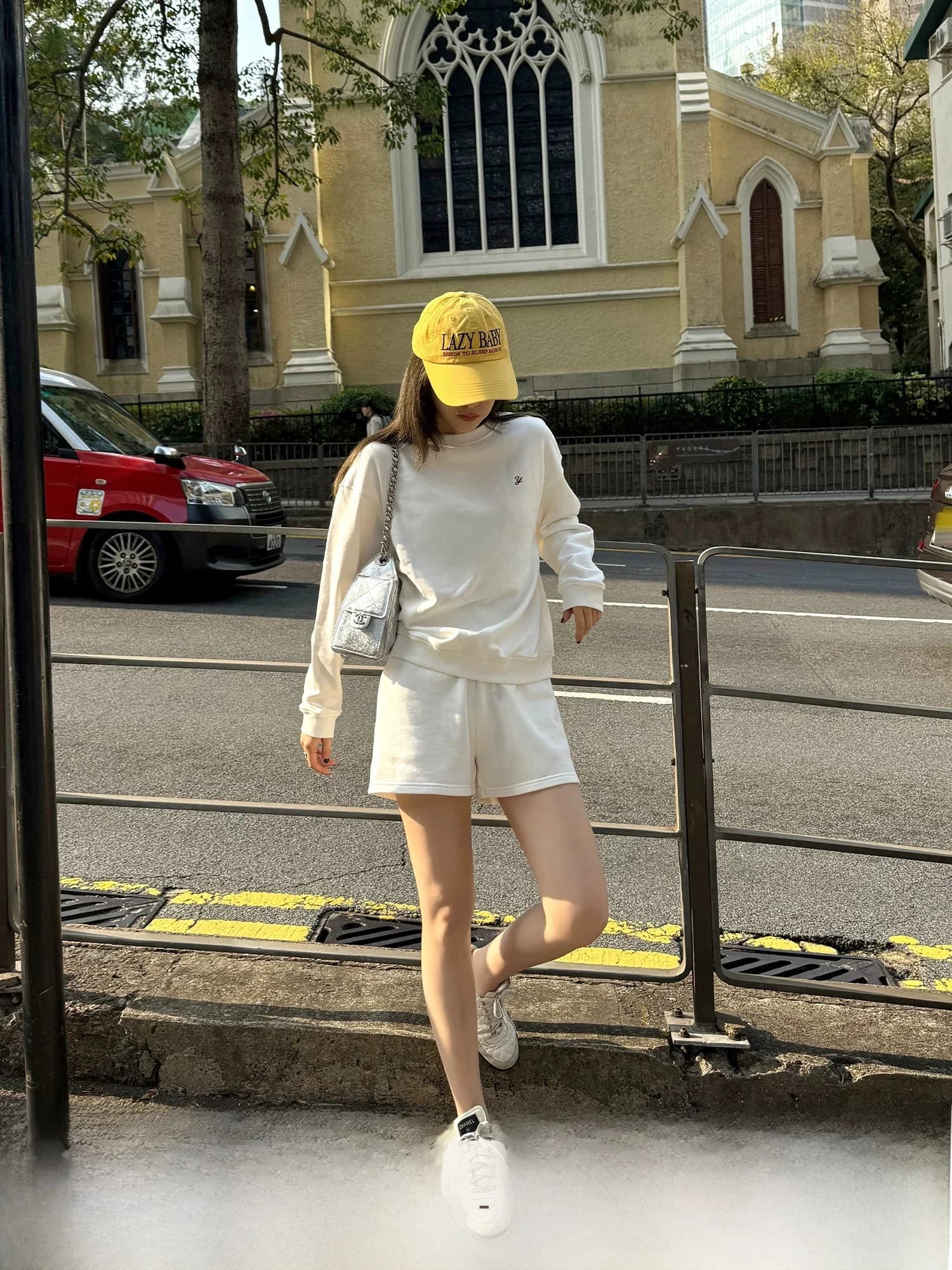 Completo Sportivo Casual da Donna Yang Xiaoyao Hanmashortsuit in Cotone Pettinato e Lino con Cuciture a Y, Felpa con Cappuccio e Pantaloncini, Nuovo Stile Primavera