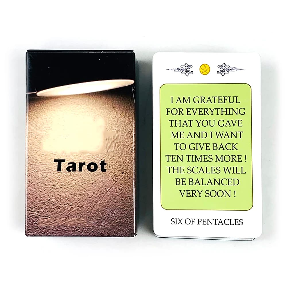 Nuove carte dei tarocchi A 78 carte Versione inglese Mazzo di oracoli Mazzo di divinazione mistica Gioco da tavolo per riunioni di famiglia e amici