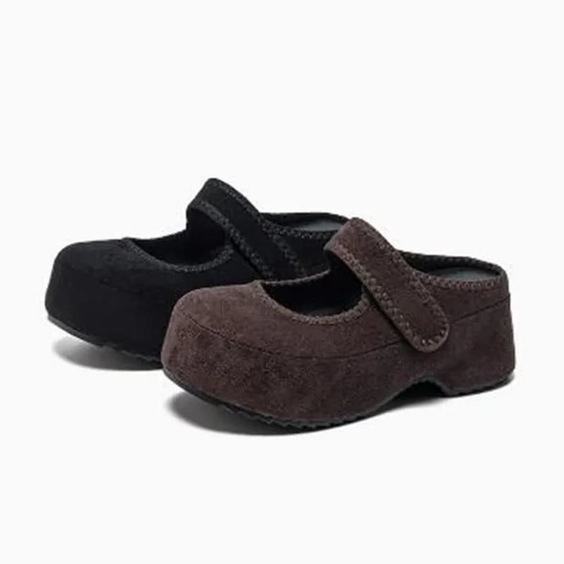 7cm Genuine Leather Suede Women Loafers Comfortable Slip on Women Shoes Summer Fall Platform Wedge Sneakers Moccassin Slippers
