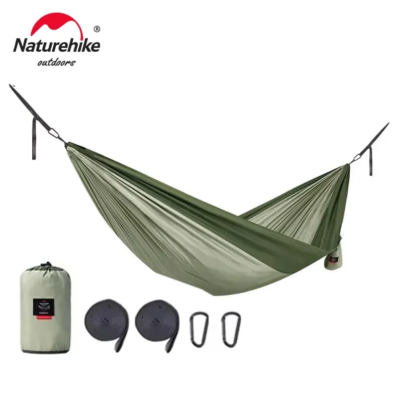Amaca a dondolo Naturehike per 2 persone, resistente agli strappi, letto sospeso, attrezzatura da caccia, per il riposo, ultraleggera, comoda per la famiglia