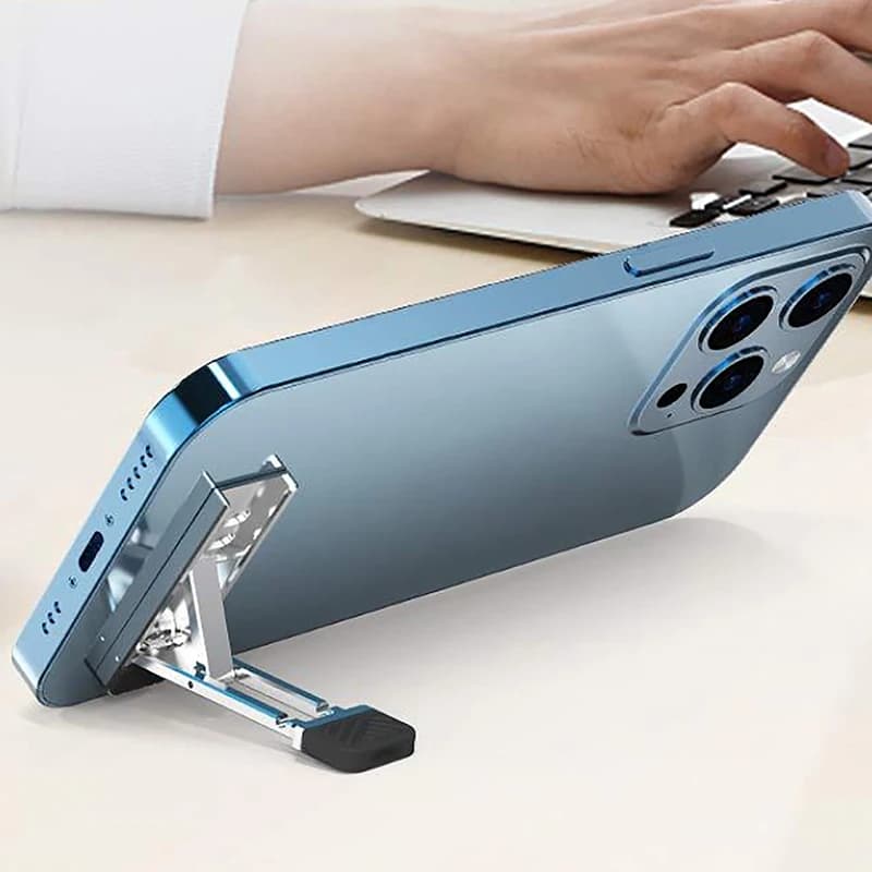 1Pc Mini Zinc Alloy Laptop Stand Adjustable Height Foldable Laptop Riser Legs Anti Slip Holder.