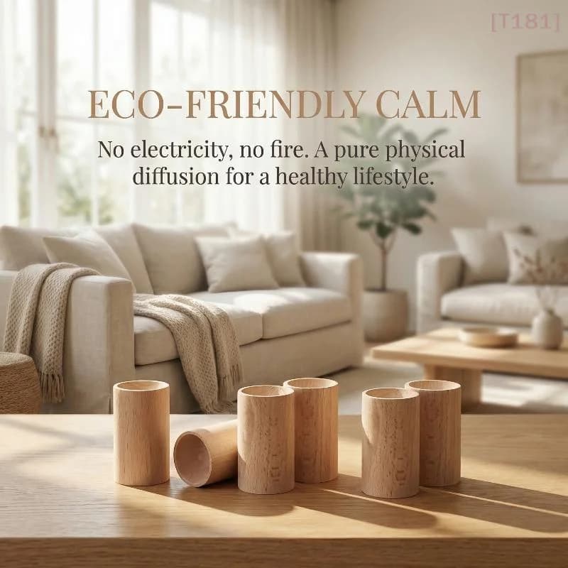 [E] Tumbler Wood Diffuser Flameless Aromatherapy Essential Oil Diffuser Mosquito Repellent Device