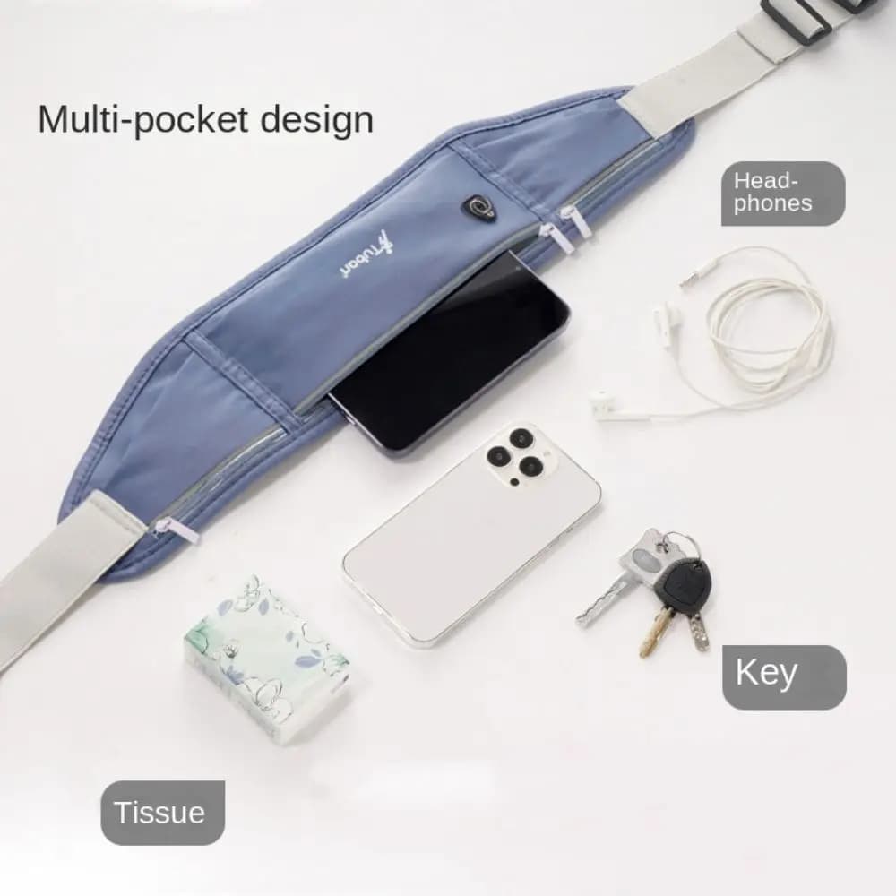 Casual Hidden Running Waist Bag Waterproof Lightweight Sports Belt Pouch Gym Bags Belt Waist Pack Mobile Phone Bag Men