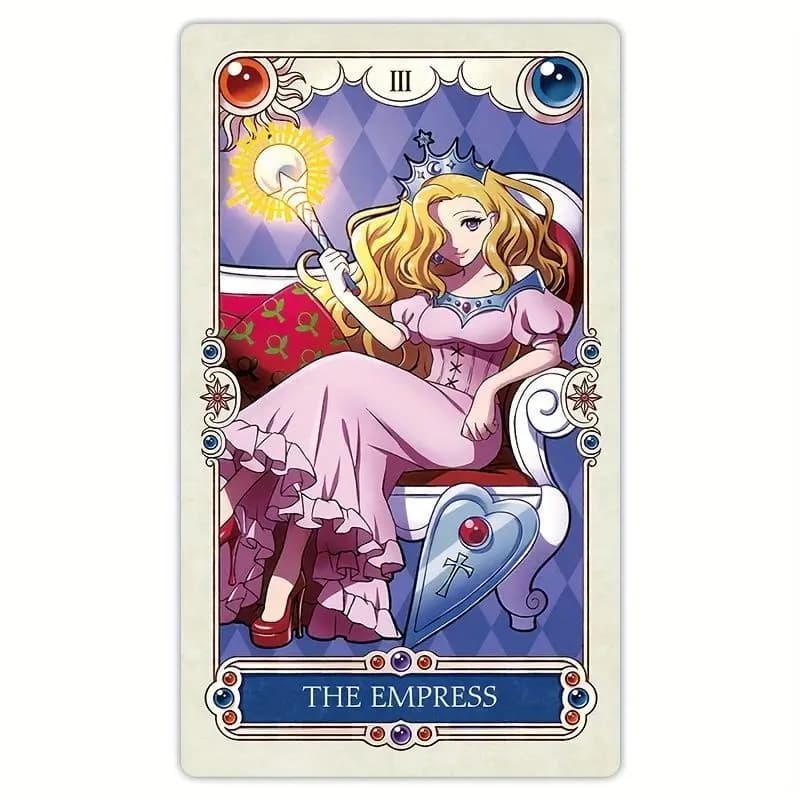 78 Card Illustrated Tarot Set with Guidebook for Beginners and Collectors Japanese Anime Style Tarot Deck 12*7cm -