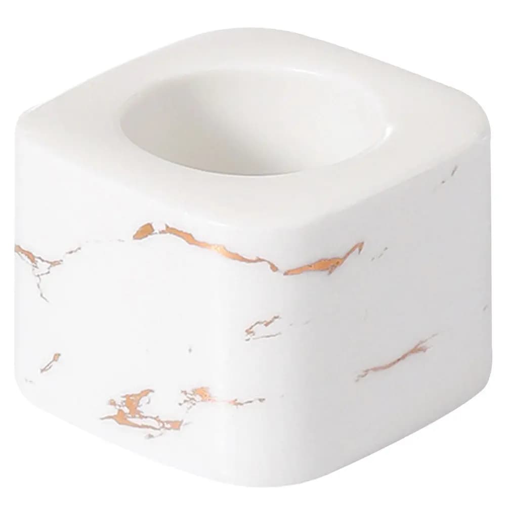 Supporto per Spazzolino Elettrico in Ceramica Premium, Design Moderno e Semplice, Finitura Marmorizzata, Porta Spazzolino