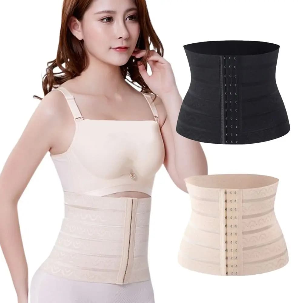 2 Pezzi Shapewear Ultrasottile Contenitivo per Pancia, Guaina Modellante Post-Parto, Fascia Dimagrante Contenitiva per Pancia, Body Shaper