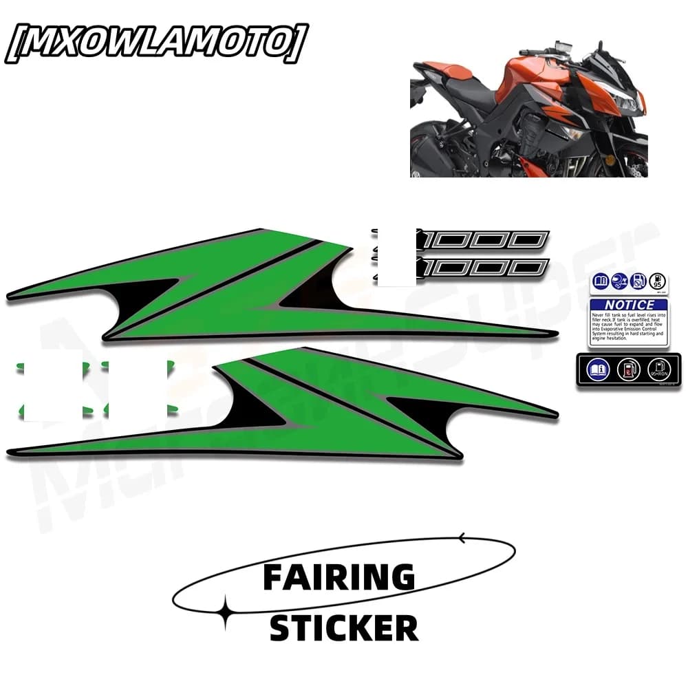Fit for Z1000 2010 2011 2012 2013 Full Decals Stickers Graphics Kit Set Motorcycle Whole Vehicle 3M Decals Stickers