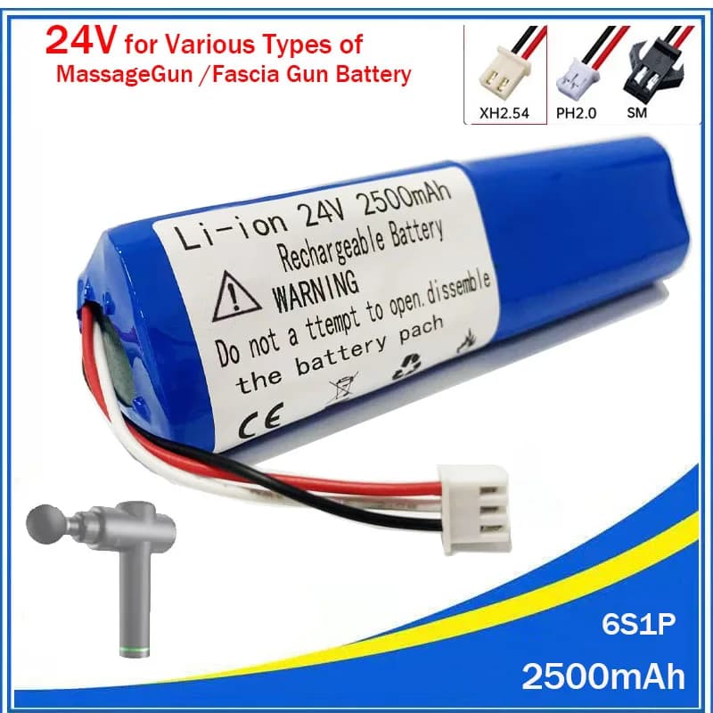 Batteria Ricaricabile per Pistola Elettrica Phoenix A1, Pistola Fasciale con BMS, Installazione Fai-da-Te e Strumenti, 24V, 2500mAh, Nuova