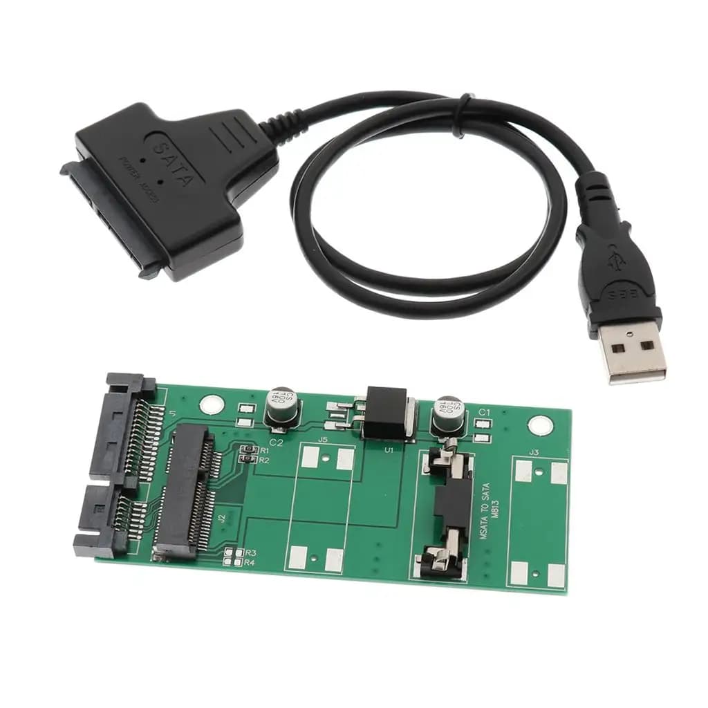 Adattatore Msata SSD a SATA, scheda PCB, convertitore antiurto a doppia tensione per la sostituzione di PC e laptop