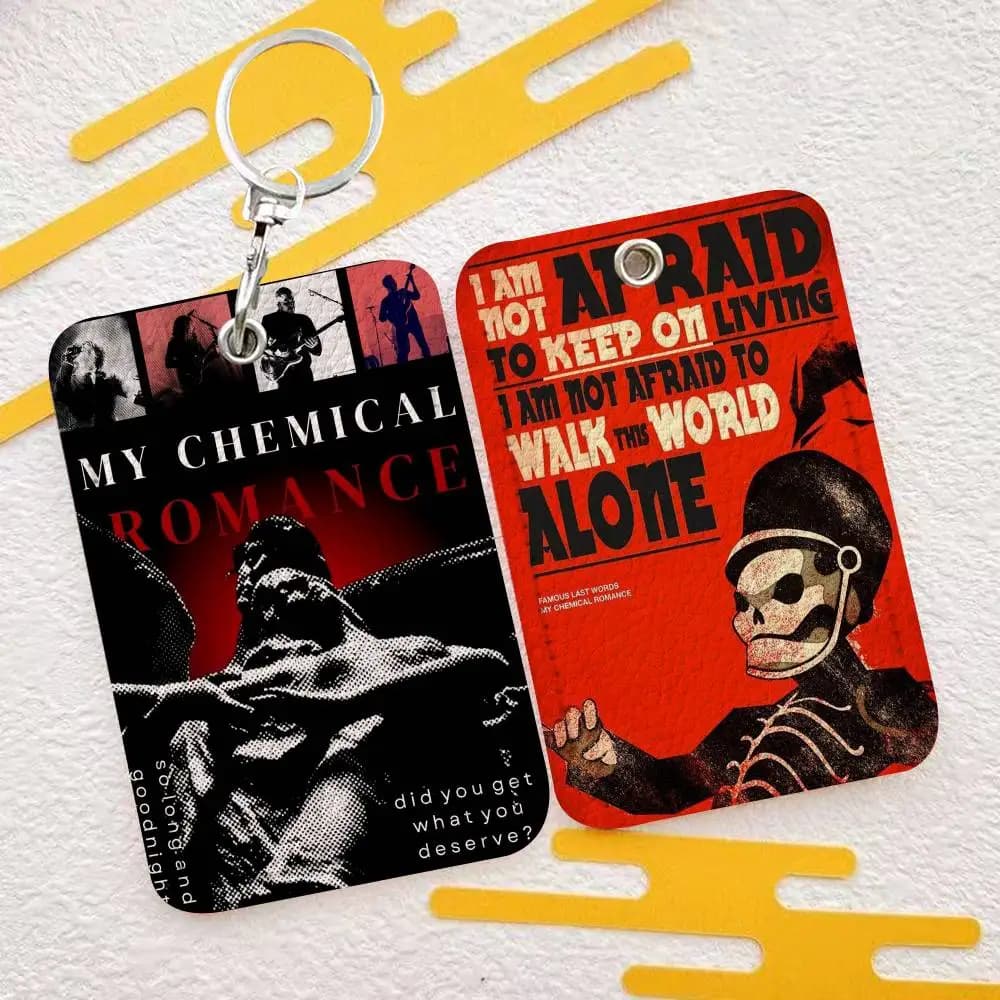 Portafoglio in Pelle alla Moda con Motivo 'My C-chemical Romance' per Ufficio e Scuola