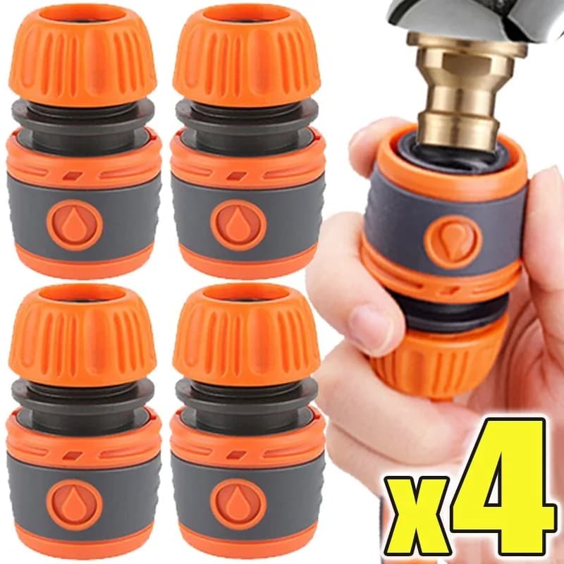 4/1pcs Garden Tube Quick Connector for 1/2 Inch Water Pipe Tap Irrigation Adapter Irrigation Pipe Connect Repair Extender Set