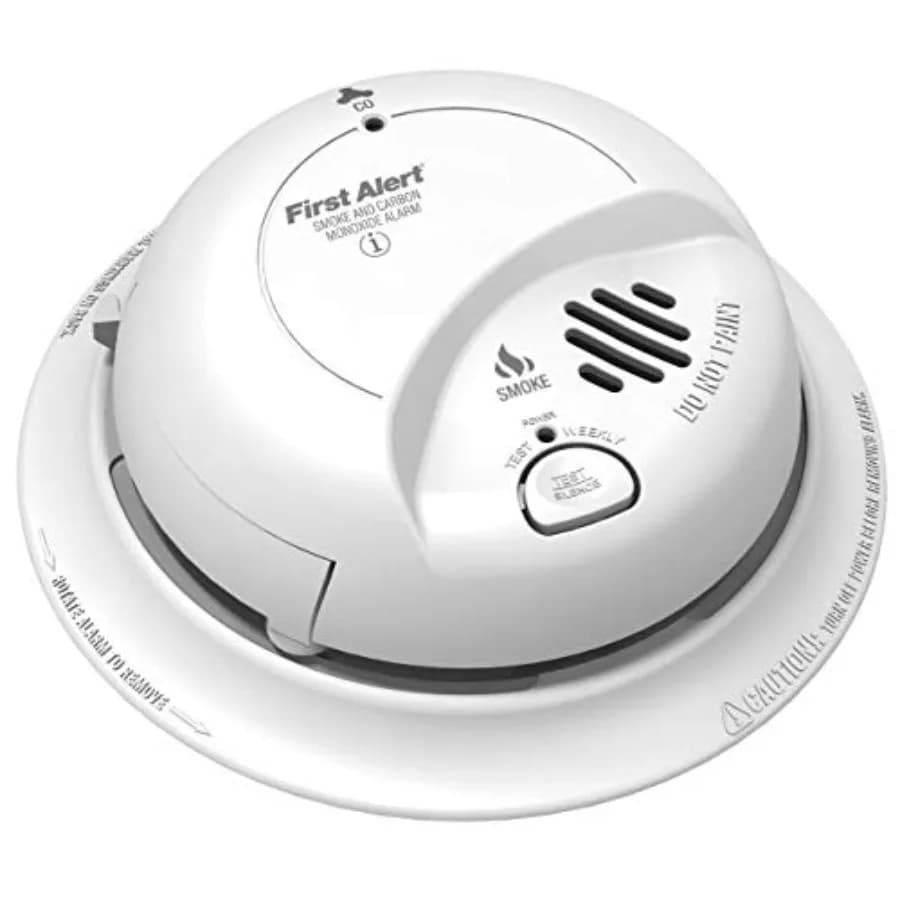 BRK SC9120FF Rilevatore di fumo e monossido di carbonio (CO) cablato con batteria di riserva, 1 pezzo, bianco