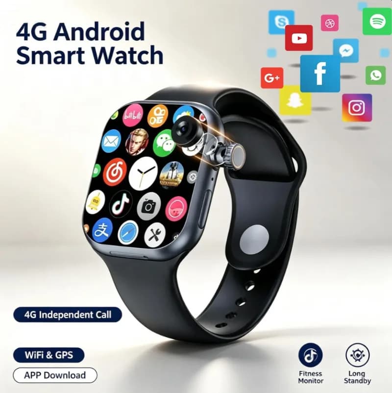 CD20 Unisex Multifunctional Smartwatch,Android GPS Independent SIM Call Large Storage Outdoor Sport Fitness Watch