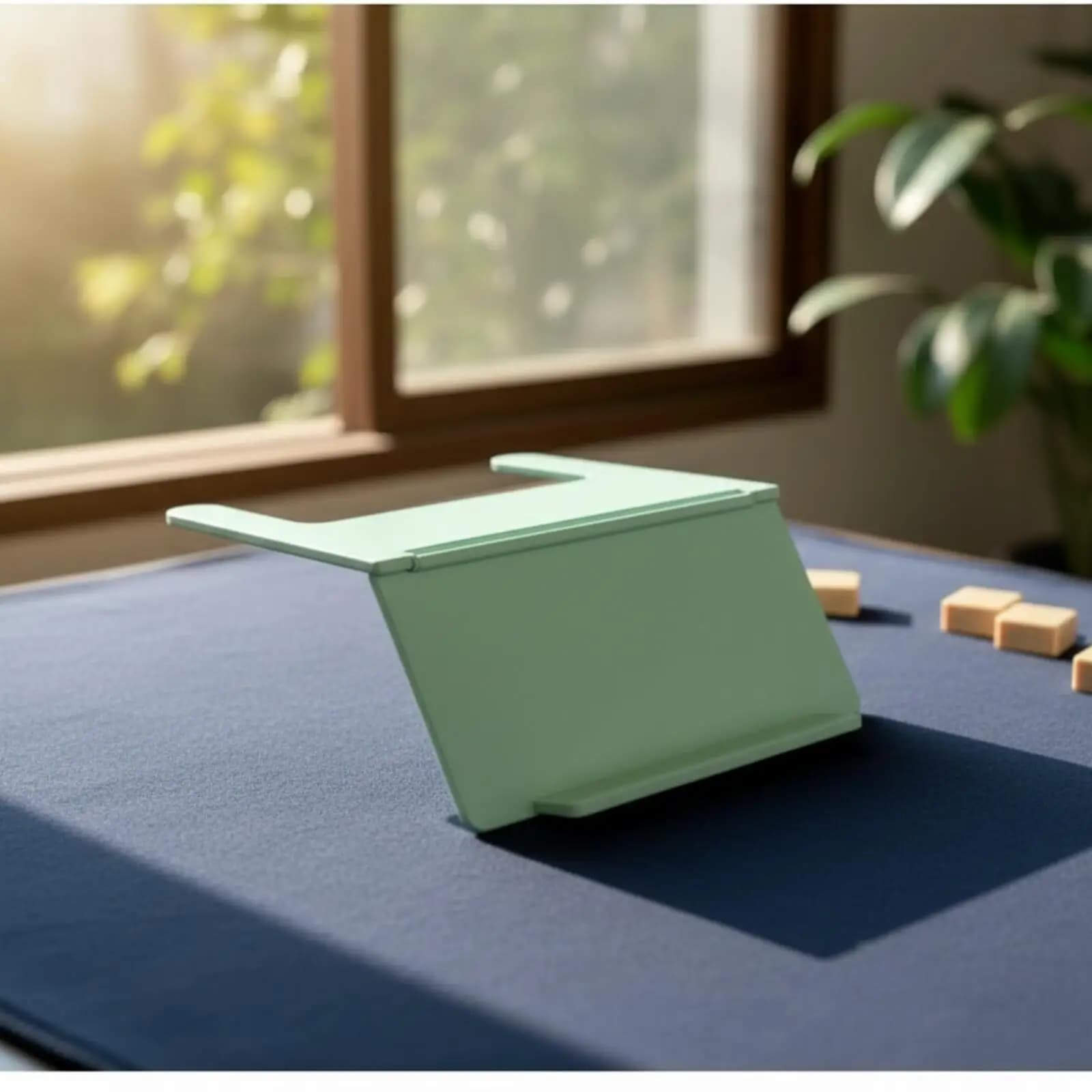 Portable Folding Card Stand for Mahjong Tiles and Playing Cards with Slanted Display for Card Game Sleeves