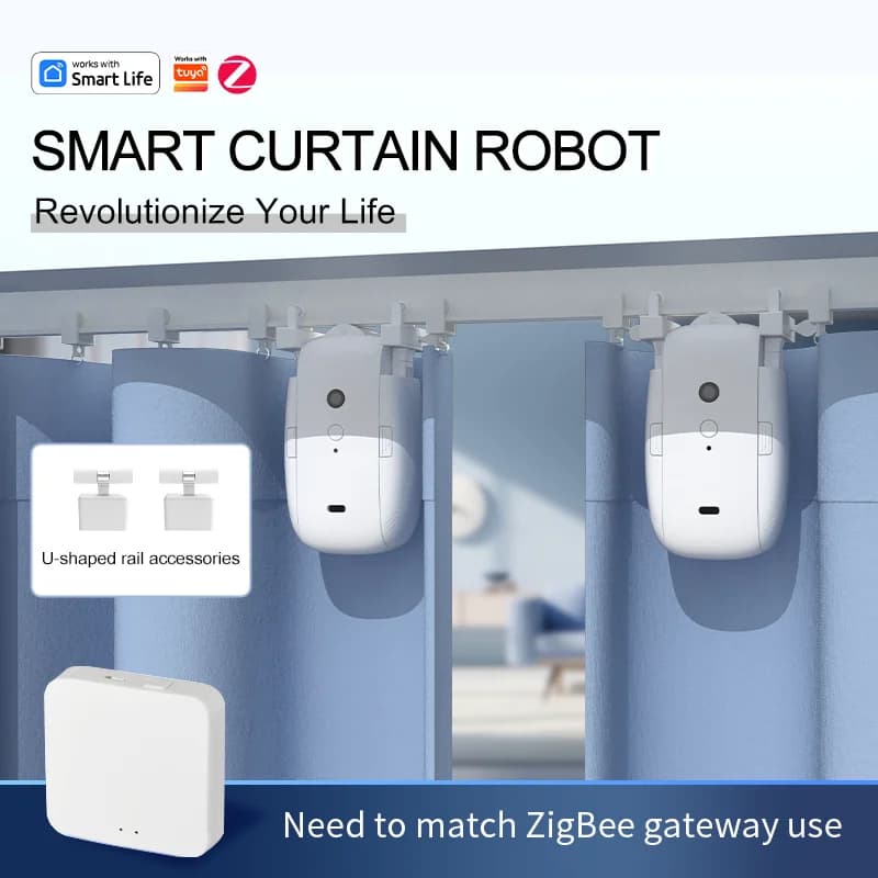 Zigbee Smart Curtain Driver Robot Automatic Curtain Motor Zigbee Curtain Extractor Electric Switch Robot Motor Google Home Alexa