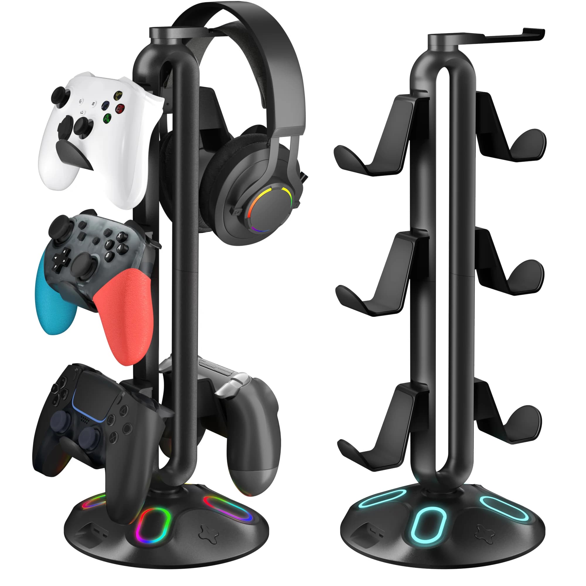 Accessori di gioco universali con Hub USB supporto per Controller di gioco RGB supporto da appendere per cuffie da tavolo per Controller Xbox Switch PS5