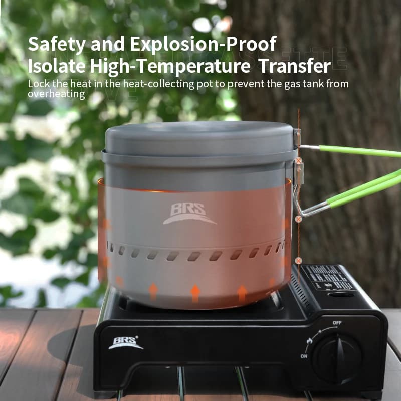 Fornello a Gas BRS 2600W per Esterni, Antivento, per Picnic, Escursionismo e Campeggio, Fornello a Infrarossi Portatile ad Alta Potenza