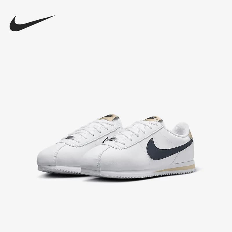 Nike Cortez Retro Sneakers, Synthetic Leather Lightweight Casual Shoes for Youth DM0950-114