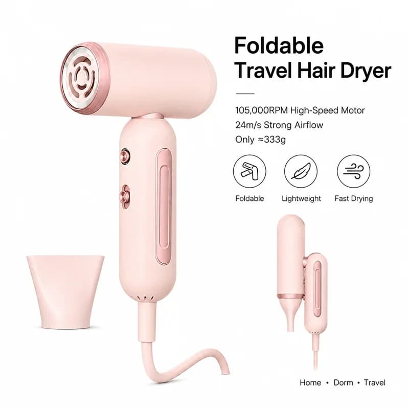2026 Upgraded High-Speed Bladeless Hair Dryer | New Generation Negative Ion High Power Silent Blow Dryer | Quick Dry & Portable