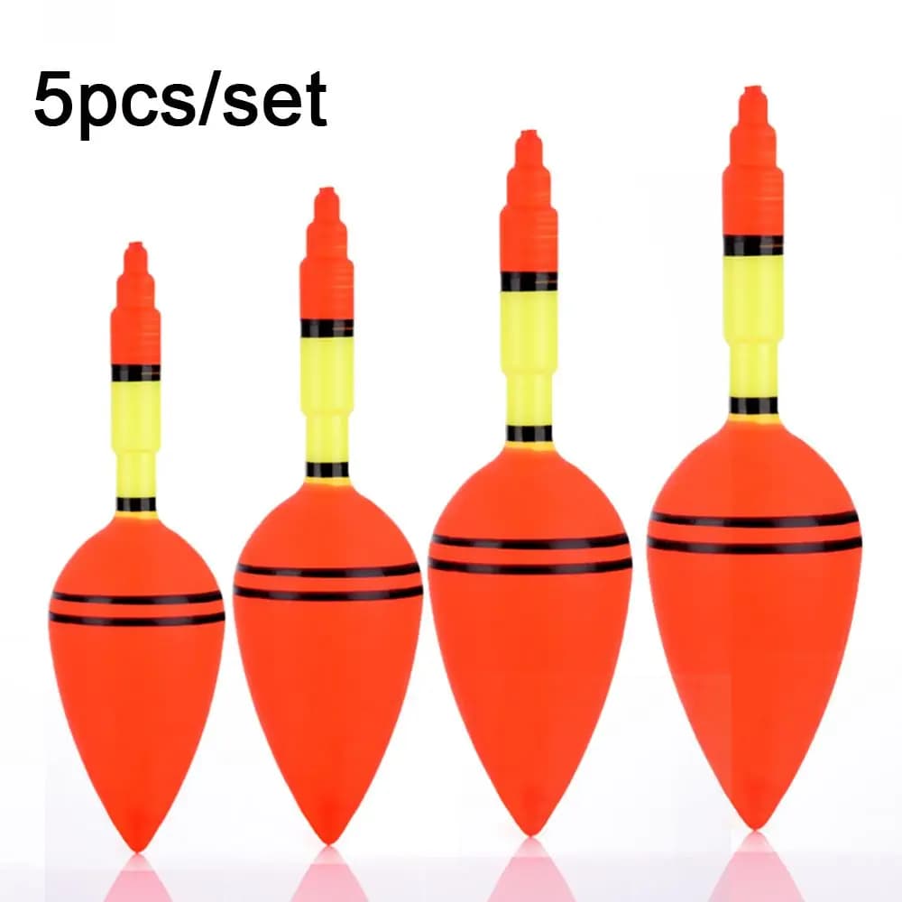 5 pcs/set Plastic Fishing float Fish bite Hooks Pallet Boa Boia Flutter Tape To Remember Lightstick Fishing Equipment Tools