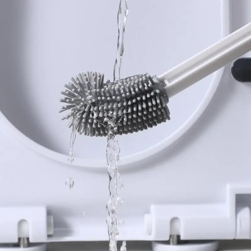 Spazzola per WC con Setole in Silicone Morbido, Ricambio per Spazzolone da Bagno, Strumento per la Pulizia del WC Domestico, Facile da Pulire