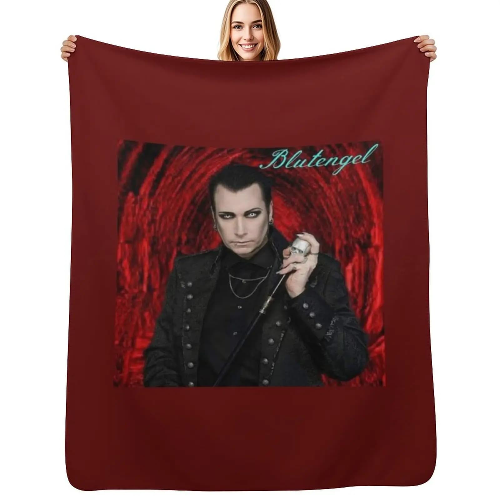 blutengel Throw Blanket Thermals For Travel Fashion Sofas Hair Travel Soft Plush Plaid Sleeping Bag Blankets