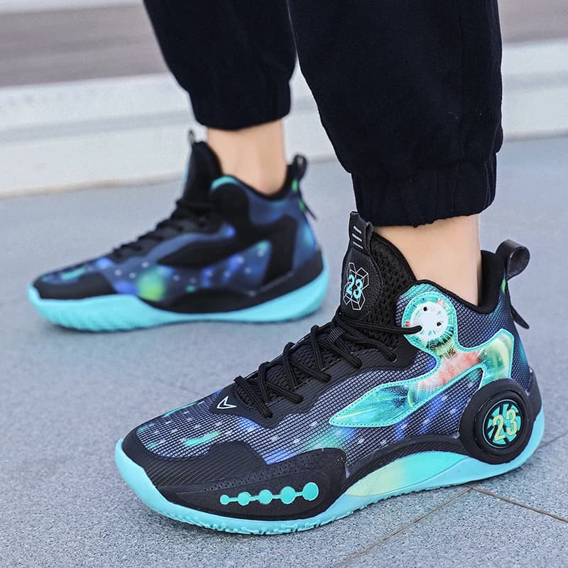 Professional men's basketball shoes 2024 new for middle school students, breathable sports shoes for young, non-slip and wear resistant
