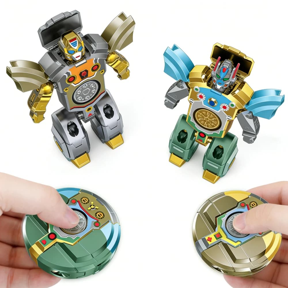 Robot Trasformabile Fidget Spinner, Giocattolo Creativo Antistress Portatile per il Relax