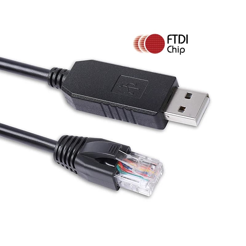 Cavo di Comunicazione PC RS232 per Inverter Voltronic, Cavo USB FTDI FT232RL da RS232 a RJ45 8P8C per Monitoraggio