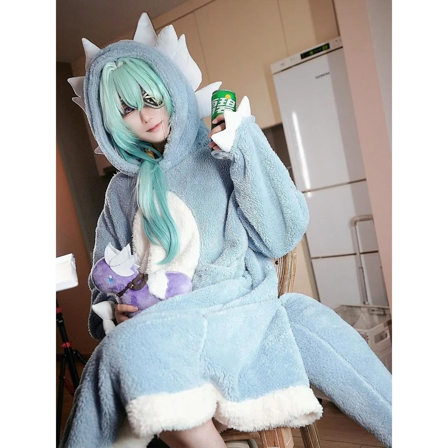 Carino Terra Bestia Camicia da notte per le donne Coral Fleece Autunno Inverno Pigiama Cartoon Homewear Set Honkai Star Rail COS