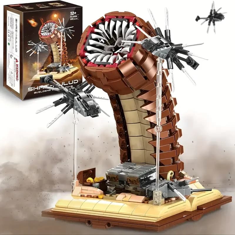 1688PCS MOC Film Dune Sandworm Building Blocks Sci-Fi Classici Ornitopter Scena di Montaggio Mattoni Tecnici Giocattoli Per Il Regalo Del Capretto