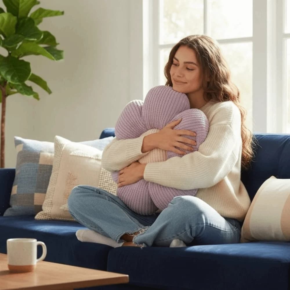 Comfortable 40CM Flower Shape Cushion PP Cotton Stuffed Thicken Car Seat Pillow Cartoon Soft Chair Mat Tatami