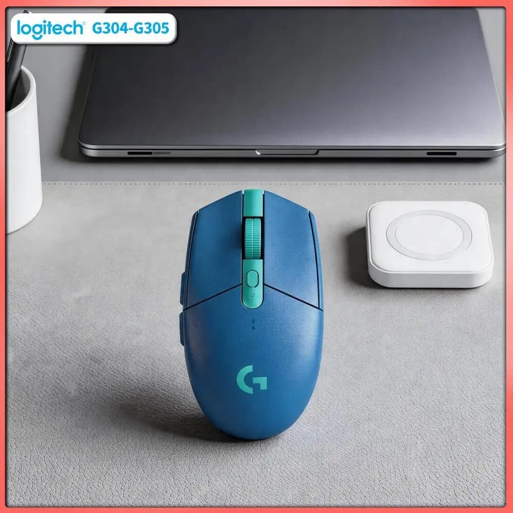 Logitech G305 LIGHTSPEED Wireless Mouse, 12000 DPI HERO High Precision, 6 Customizable Keys, 250h Battery, PC Mac Gaming Mouse