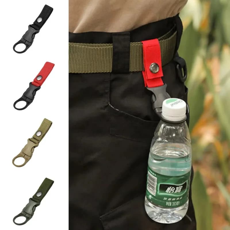 1/2/3 pezzi tessitura fibbia gancio porta bottiglia d'acqua clip nylon esterno arrampicata moschettone cintura zaino gancio campo