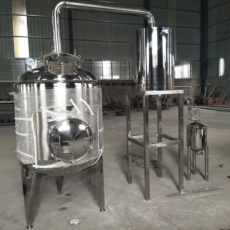 Distillatore di Oli Essenziali Personalizzato - Attrezzatura per Distillazione a Vapore in Acciaio Inox da 50L-1000L per Erbe/Fiori (Uso Laboratorio e Commerciale)