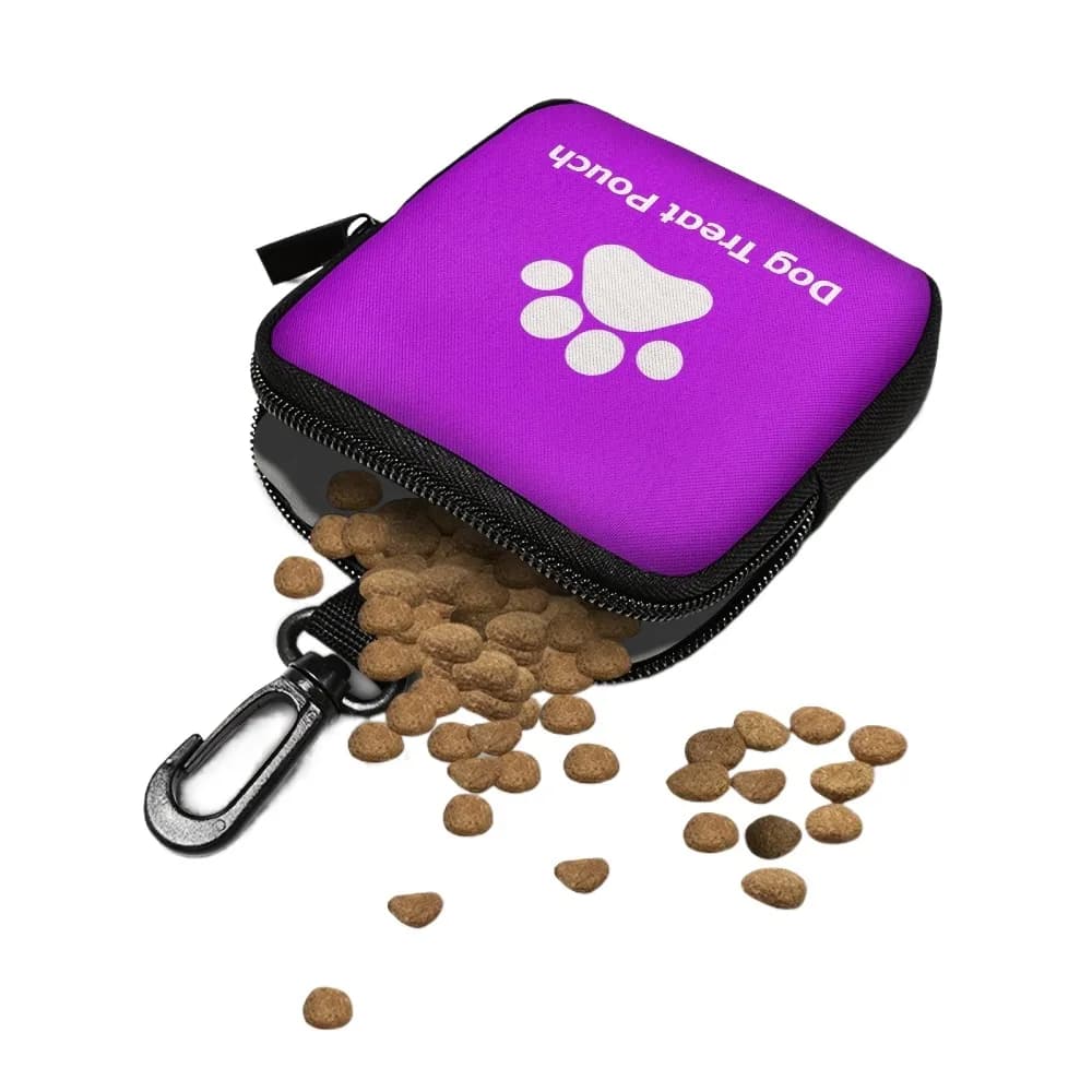 Mini custodia impermeabile per dolcetti per cani Borsa portatile per premi per addestramento cani in PVC Borsa per esche compatta e facile da pulire per l'addestramento