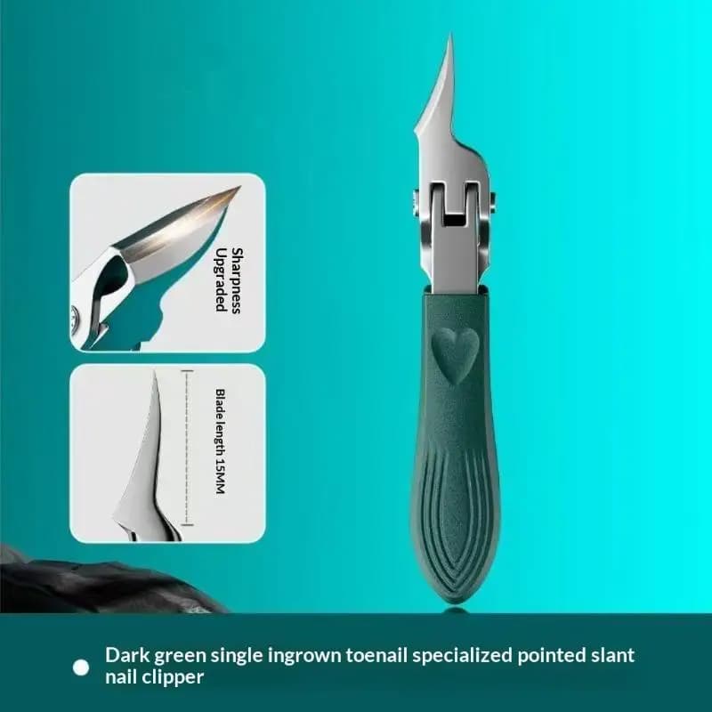 Slanted Pointed Nail Clipper Sharp And Durable Anti-Splash Toenail Clipper For Ingrown Thick Toenail Pliers Scissors Nail Care