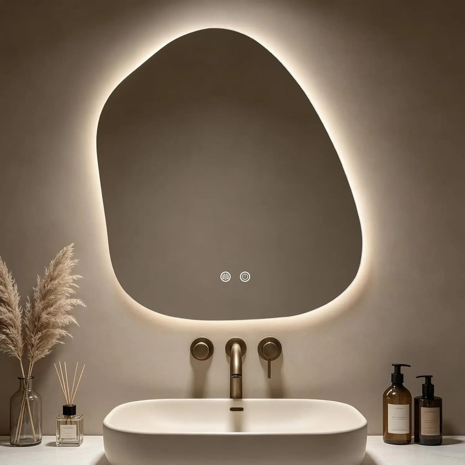 22 X 24 Inch Led Illuminated Bathroom Wall Vanity Mirror Anti Fog 3 Color Dimmable Light Horizontal Vertical Mount
