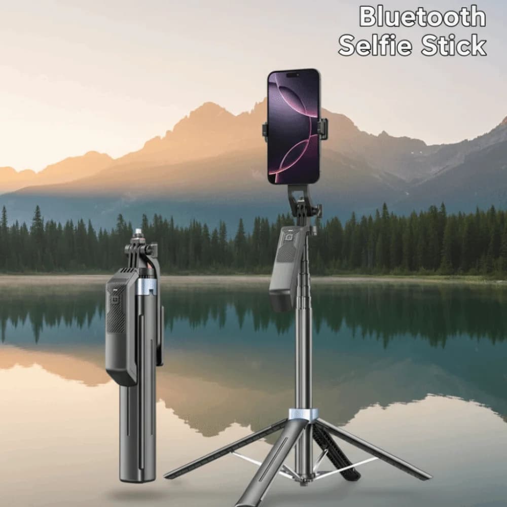 Treppiede Bluetooth per Selfie, Bastone Telescopico Portatile Regolabile per Selfie, Supporto per Trasmissioni in Diretta